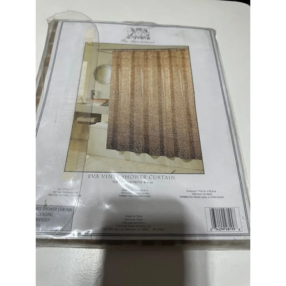 Lagoon Soft Sensations Pure Eva Vinyl Shower Curtain 70in X 72in NWT